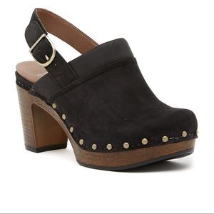 Dansko Delle 40 9.5 10 clogs black platform heels